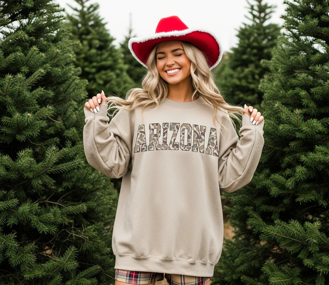 Camo Letter Crewneck Sweatshirt | Western Graphic Pullover | Cozy Southern Style