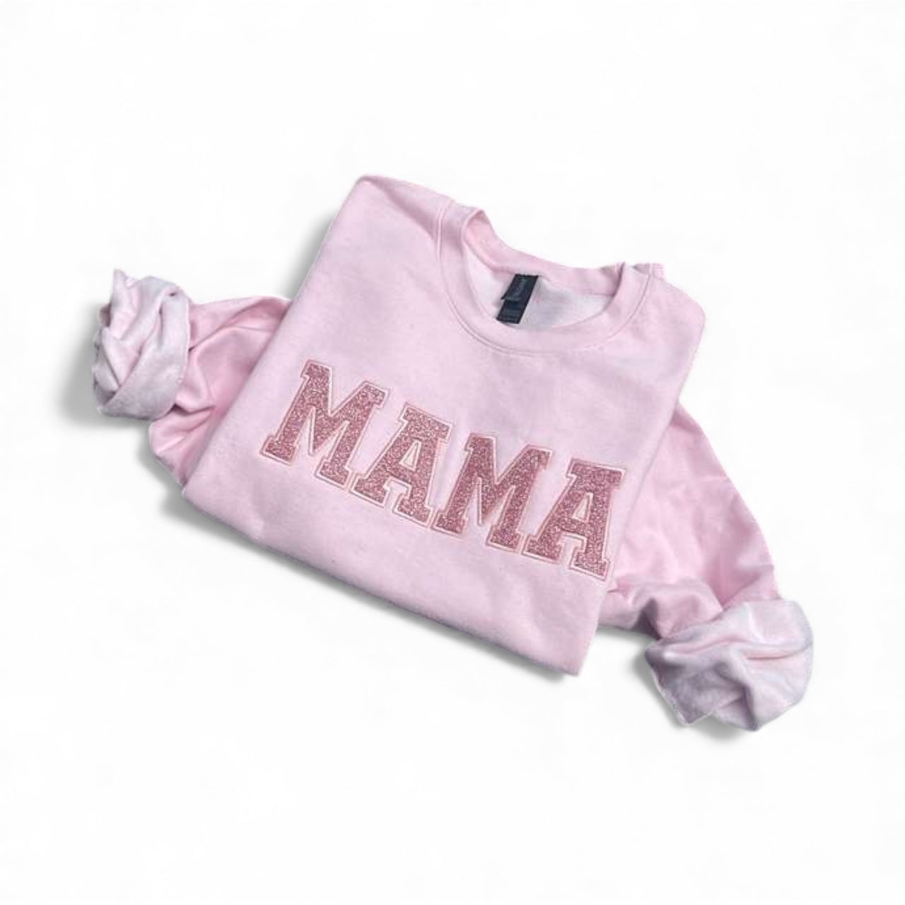 Embroidered Pink MAMA Sweatshirt – Cozy Mom Crewneck