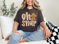 Gingerbread ‘Oh Snap’ Christmas T-Shirt | Cute Holiday Graphic Tee | Retro Checkered Cookie Shirt
