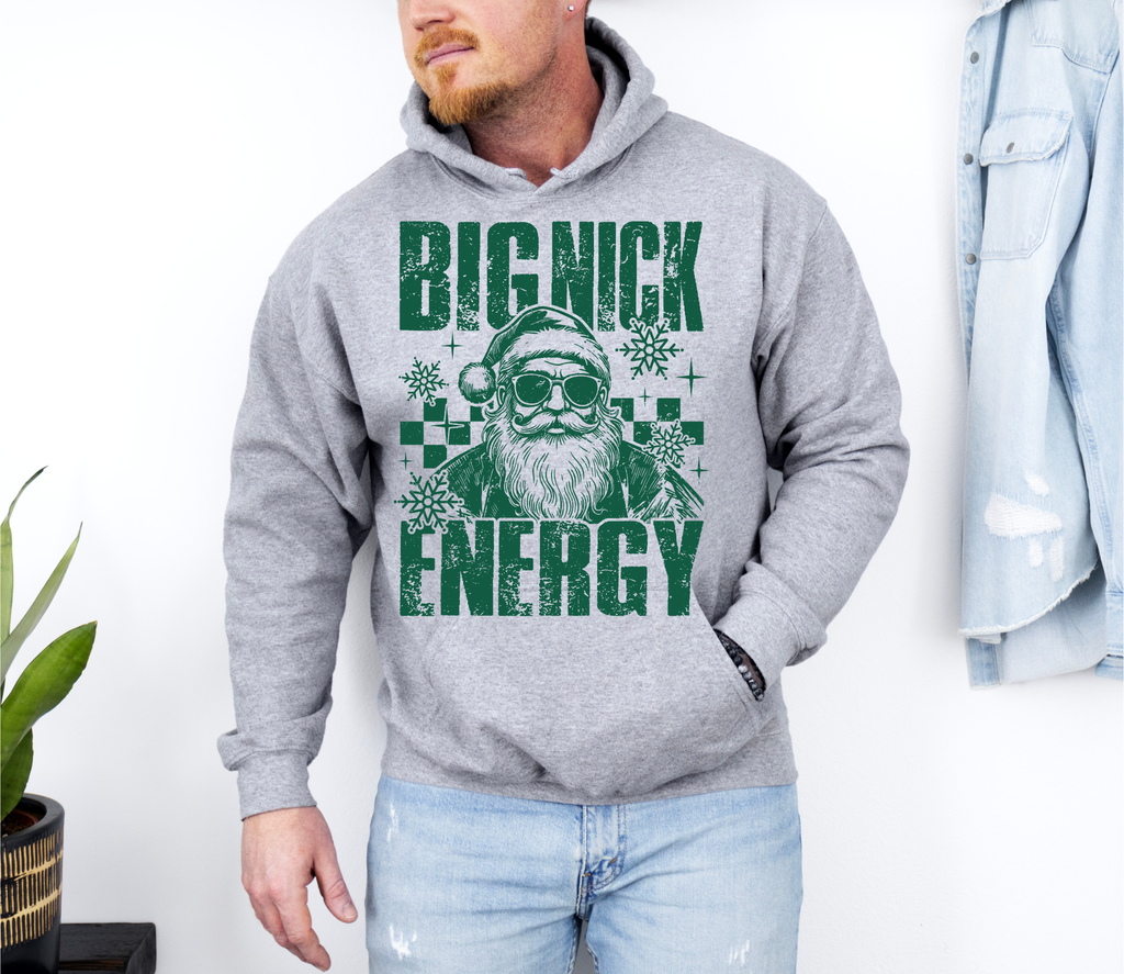Big Nick Energy Christmas Hoodie | Funny Santa Sweatshirt | Holiday Unisex Pullover