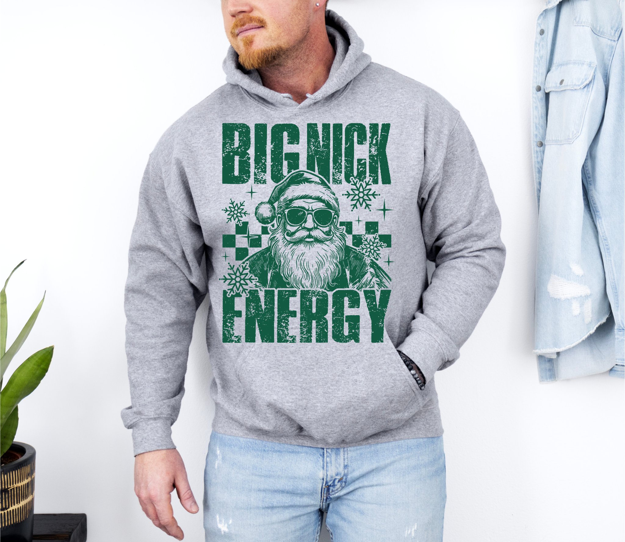 Big Nick Energy Christmas Hoodie | Funny Santa Sweatshirt | Holiday Unisex Pullover