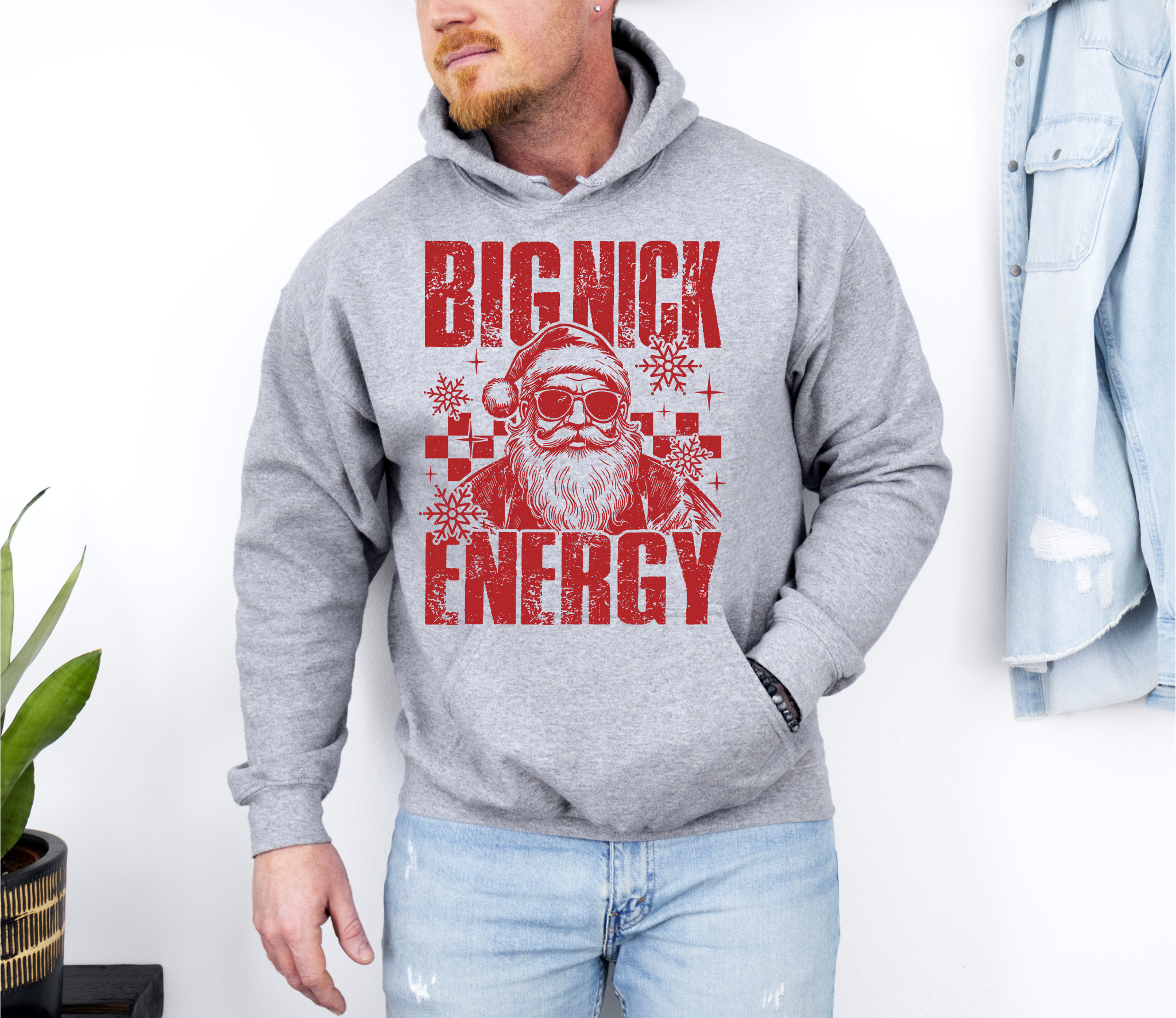 Big Nick Energy Christmas Hoodie | Funny Santa Sweatshirt | Holiday Unisex Pullover