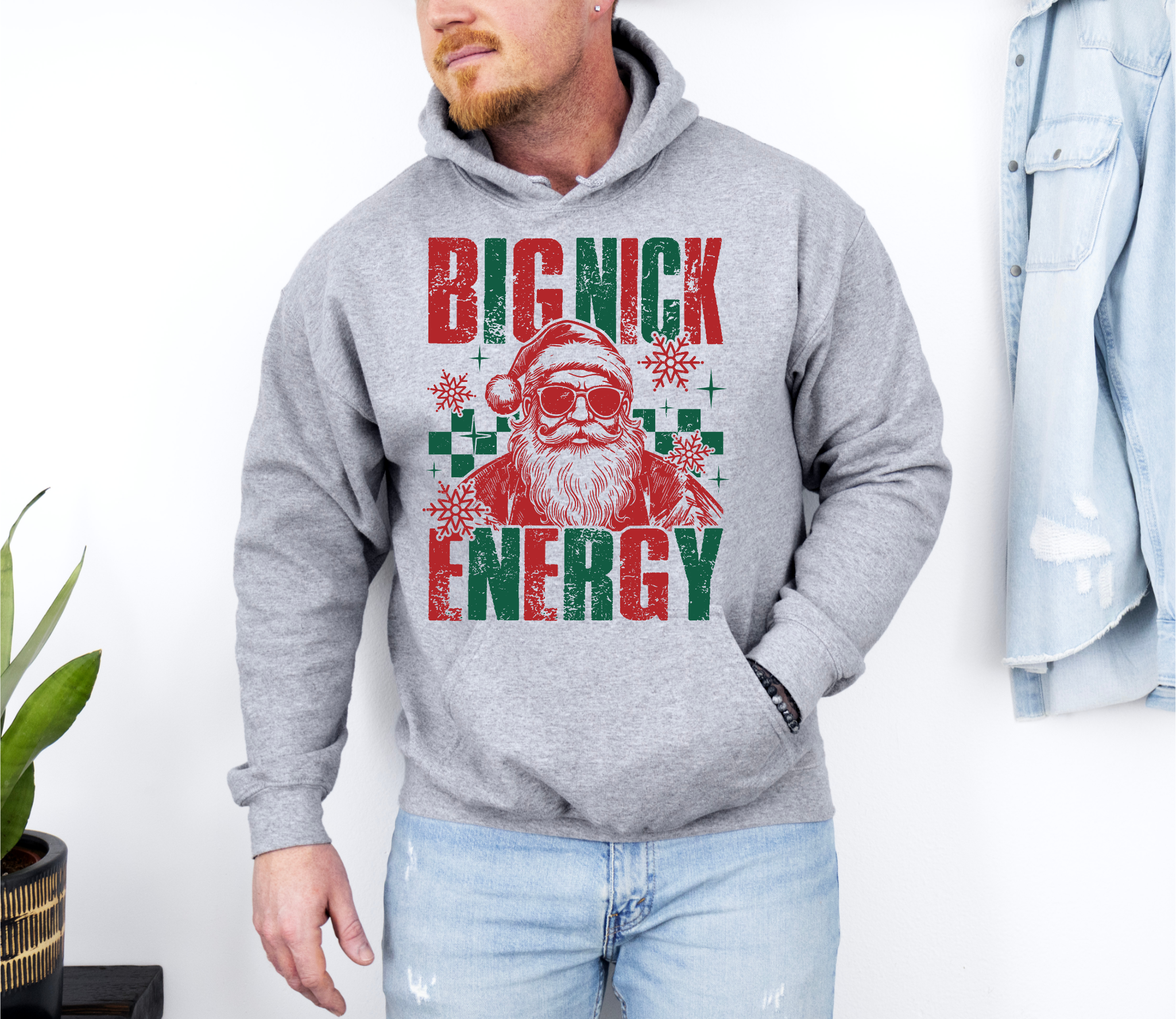 Big Nick Energy Christmas Hoodie | Funny Santa Sweatshirt | Holiday Unisex Pullover