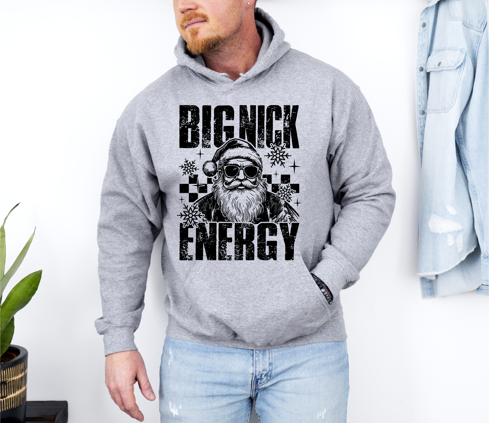 Big Nick Energy Christmas Hoodie | Funny Santa Sweatshirt | Holiday Unisex Pullover